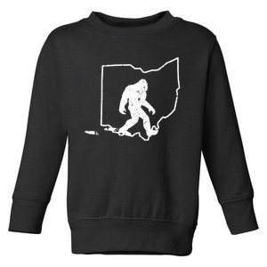 Bigfoot Hunter Ohio Retro Pride Toddler Sweatshirt