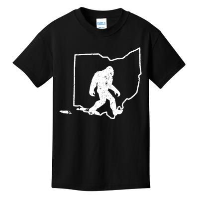 Bigfoot Hunter Ohio Retro Pride Kids T-Shirt