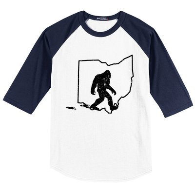 Bigfoot Hunter Ohio Retro Pride Baseball Sleeve Shirt