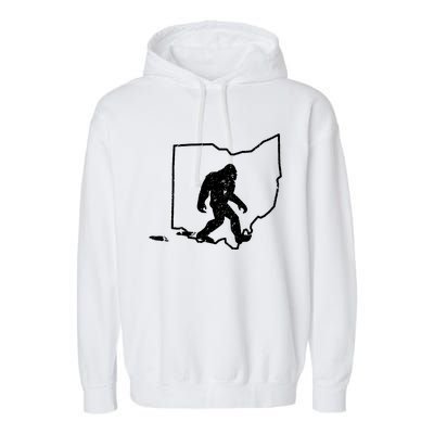 Bigfoot Hunter Ohio Retro Pride Garment-Dyed Fleece Hoodie