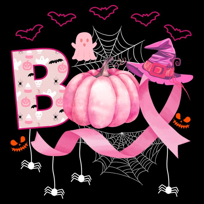 Boo Halloween October Breast Cancer Awareness Sweatshirt