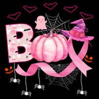 Boo Halloween October Breast Cancer Awareness Impact Tech Backpack