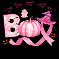 Boo Halloween October Breast Cancer Awareness Mug