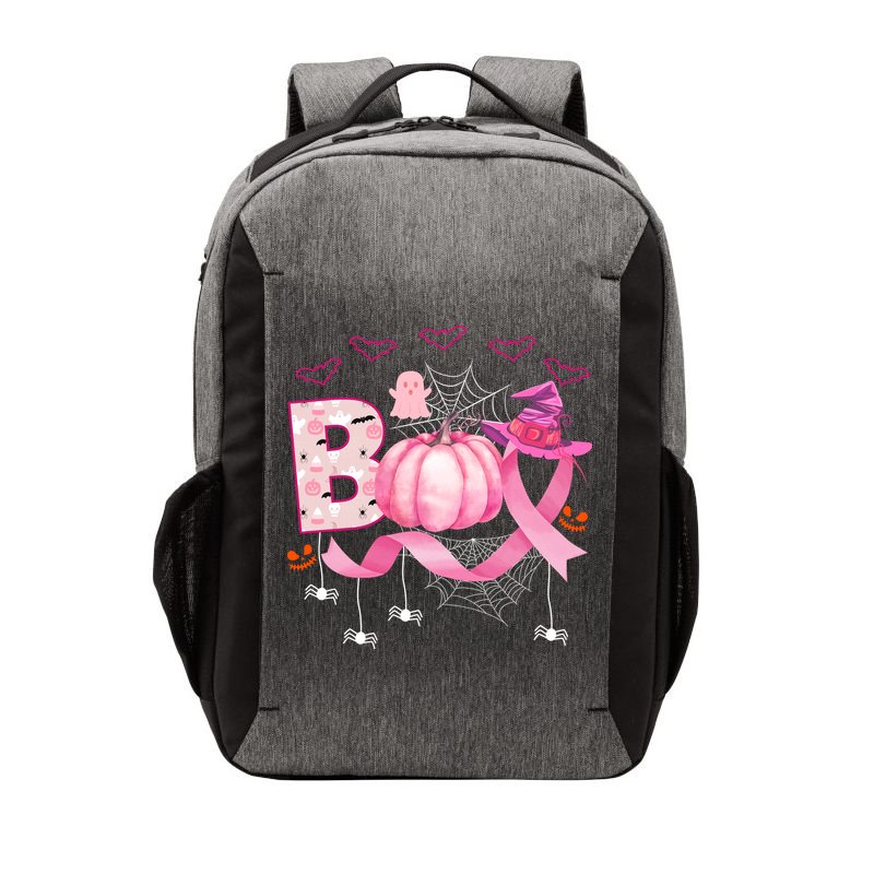 Boo Halloween October Breast Cancer Awareness Vector Backpack