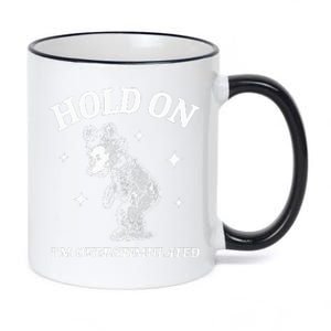 Bear Hold On IM Overstimulated 11oz Black Color Changing Mug