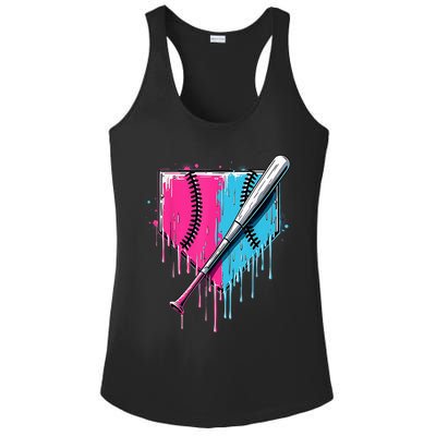 Baseball Home Plate Drip With Sprinkles Drip Ice Cream Bat Ladies PosiCharge Competitor Racerback Tank