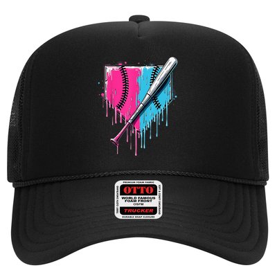 Baseball Home Plate Drip With Sprinkles Drip Ice Cream Bat Trucker Hat