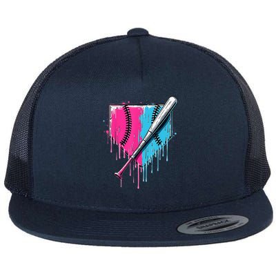 Baseball Home Plate Drip With Sprinkles Drip Ice Cream Bat Flatbill Hat