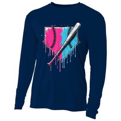 Baseball Home Plate Drip With Sprinkles Drip Ice Cream Bat Cooling Performance Long Sleeve Crew