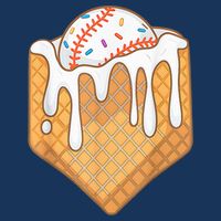 Baseball Home Plate Ice Cream Drip Fun Sports Lover Zip Tote Bag