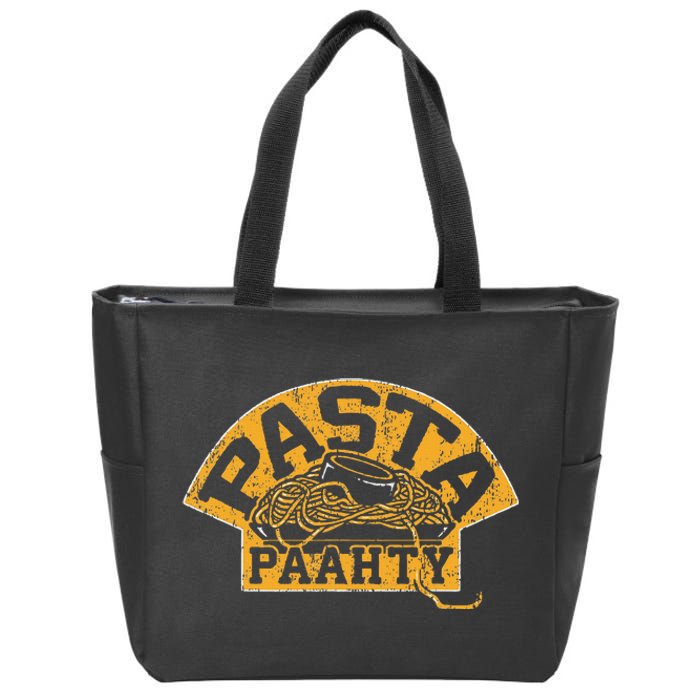 Boston Hockey Pasta Party Pasta Paahty Zip Tote Bag