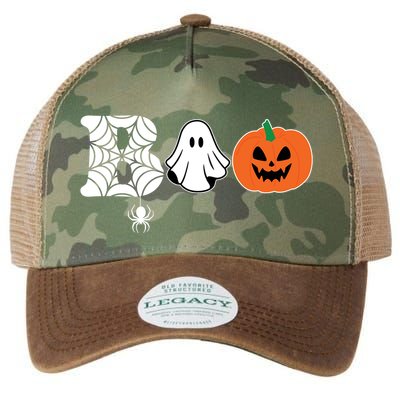 Boo Halloween Pumpkin Festive Legacy Tie Dye Trucker Hat