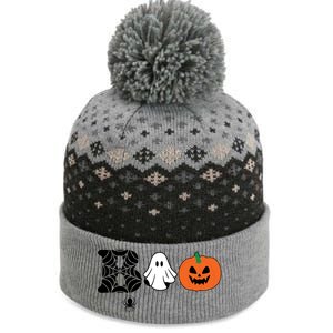 Boo Halloween Pumpkin Festive The Baniff Cuffed Pom Beanie