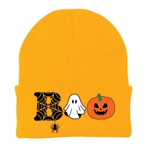 Boo Halloween Pumpkin Festive Knit Cap Winter Beanie