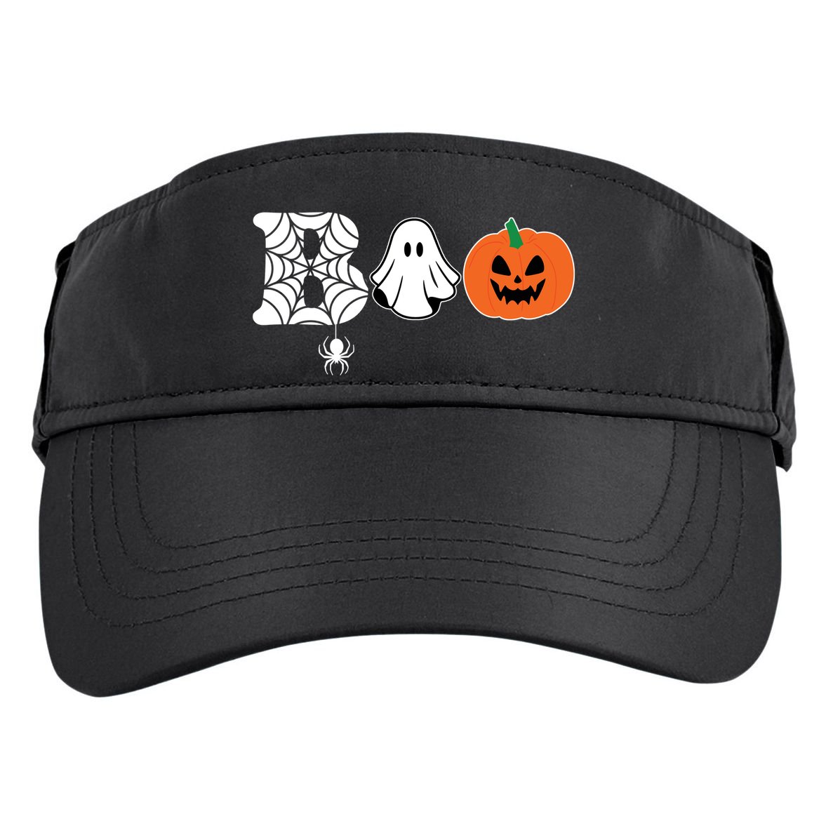 Boo Halloween Pumpkin Festive Adult Drive Performance Visor