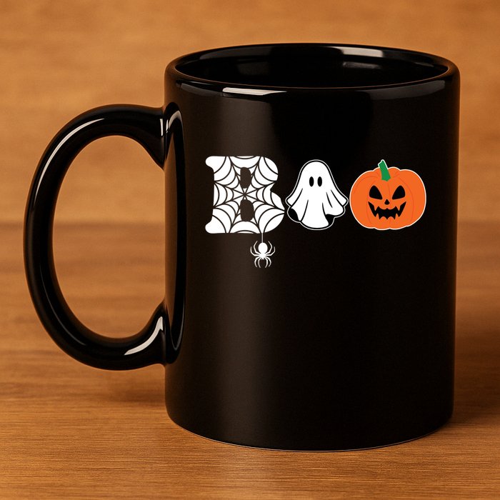 Boo Halloween Pumpkin Festive 11oz C Handle Ceramic Mug