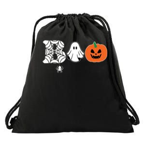 Boo Halloween Pumpkin Festive Drawstring Bag