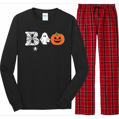 Boo Halloween Pumpkin Festive Long Sleeve Pajama Set