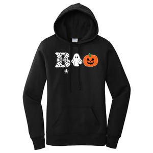 Boo Halloween Pumpkin Festive Women's Pullover Hoodie