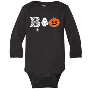 Boo Halloween Pumpkin Festive Baby Long Sleeve Bodysuit