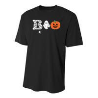 Boo Halloween Pumpkin Festive Youth Performance Sprint T-Shirt