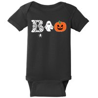 Boo Halloween Pumpkin Festive Baby Bodysuit