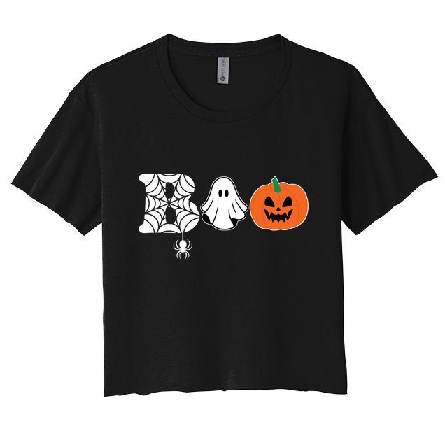 Boo Halloween Pumpkin Festive Crop Top