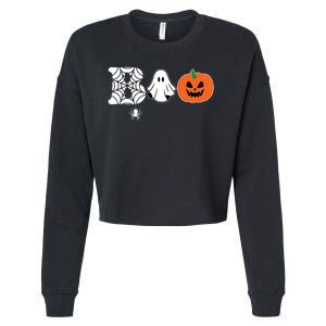 Boo Halloween Pumpkin Festive Cropped Pullover Crew