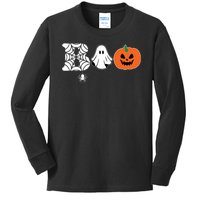 Boo Halloween Pumpkin Festive Kids Long Sleeve Shirt