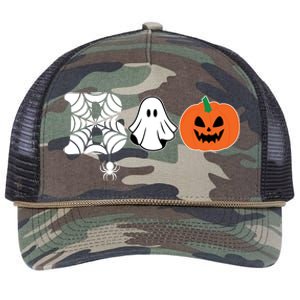 Boo Halloween Pumpkin Festive Retro Rope Trucker Hat Cap