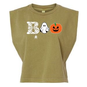 Boo Halloween Pumpkin Festive Garment-Dyed Women's Muscle Tee