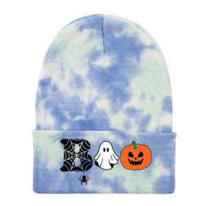 Boo Halloween Pumpkin Festive Tie Dye 12in Knit Beanie