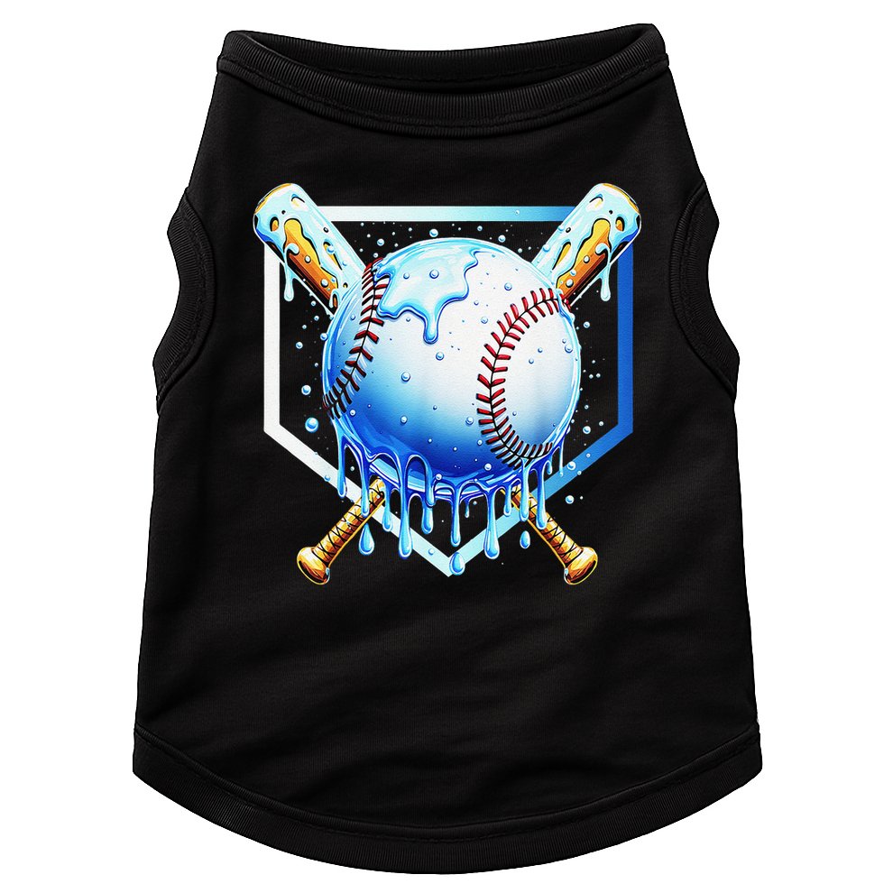 Baseball Home Plate Ice Cream Drip Sprinkles Drip Doggie Tank