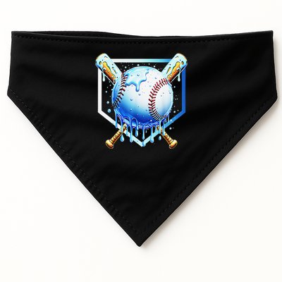 Baseball Home Plate Ice Cream Drip Sprinkles Drip USA-Made Doggie Bandana