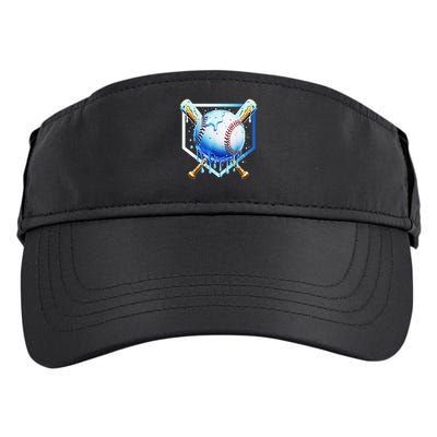 Baseball Home Plate Ice Cream Drip Sprinkles Drip Adult Drive Performance Visor