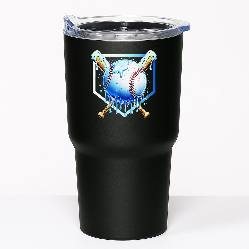 Baseball Home Plate Ice Cream Drip Sprinkles Drip Tumbler