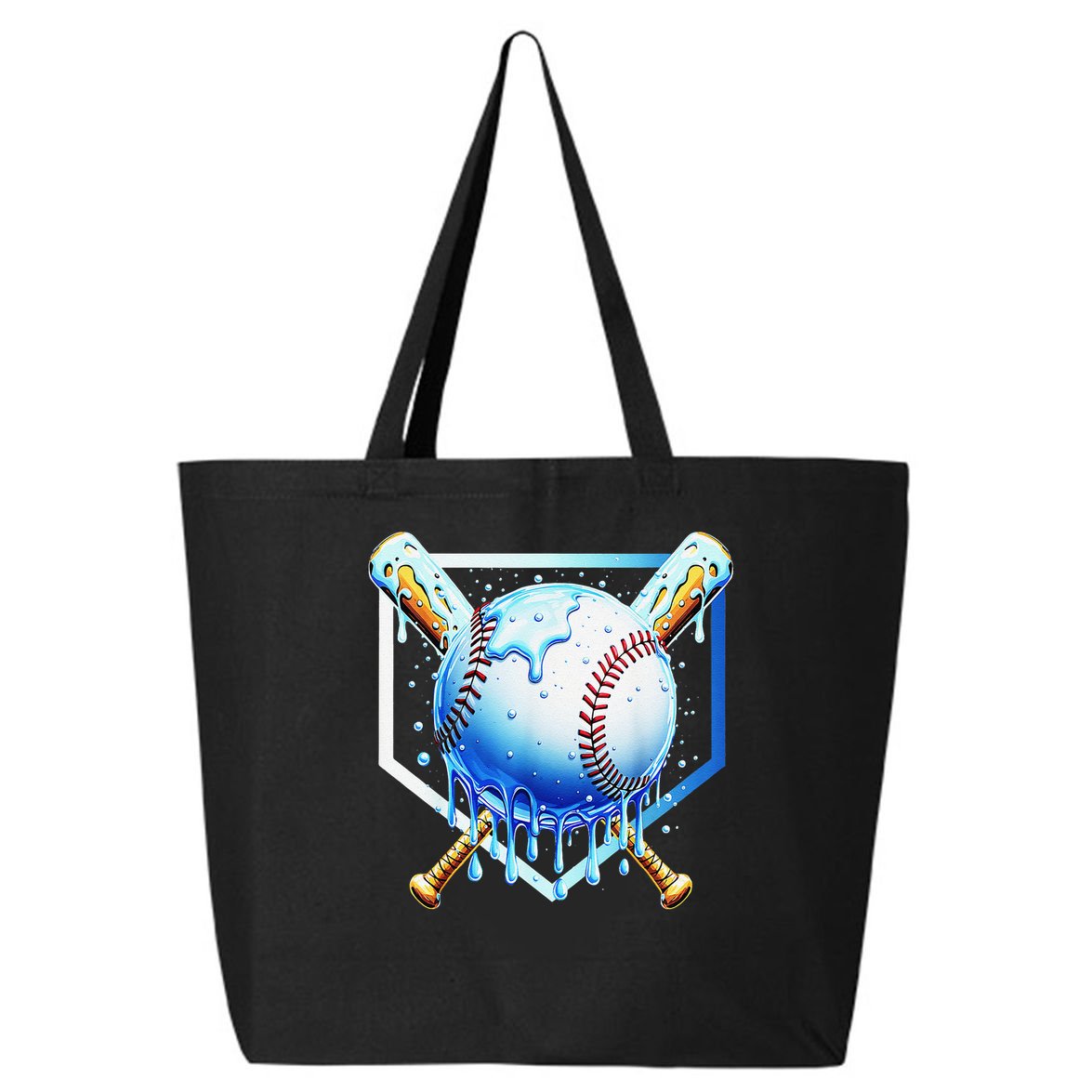 Baseball Home Plate Ice Cream Drip Sprinkles Drip 25L Jumbo Tote