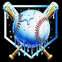Baseball Home Plate Ice Cream Drip Sprinkles Drip Womens Tank Top