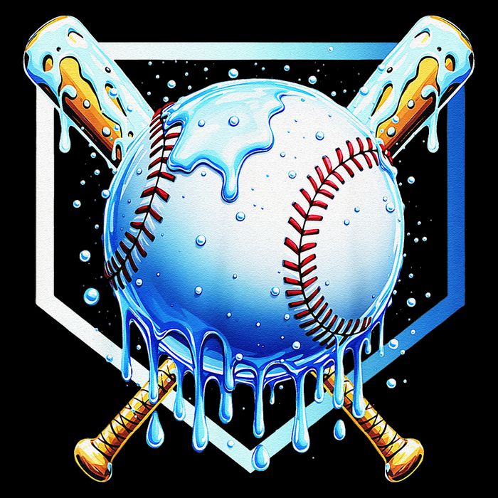 Baseball Home Plate Ice Cream Drip Sprinkles Drip Womens Tank Top