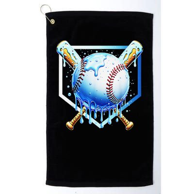 Baseball Home Plate Ice Cream Drip Sprinkles Drip Golf Towel