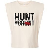 Boar Hog Pig Hunting Hunt The Grunt Funny Hog Hunter Garment-Dyed Women's Muscle Tee