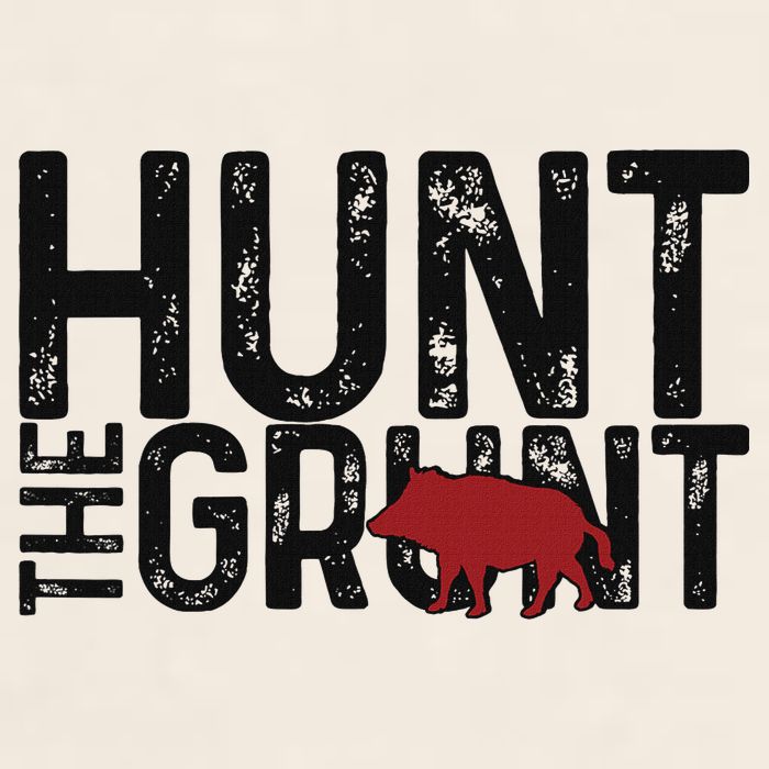Boar Hog Pig Hunting Hunt The Grunt Funny Hog Hunter Garment-Dyed Women's Muscle Tee