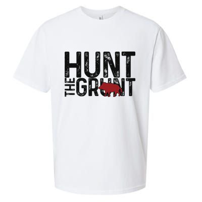 Boar Hog Pig Hunting Hunt The Grunt Funny Hog Hunter Sueded Cloud Jersey T-Shirt