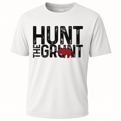 Boar Hog Pig Hunting Hunt The Grunt Funny Hog Hunter Performance Shirt