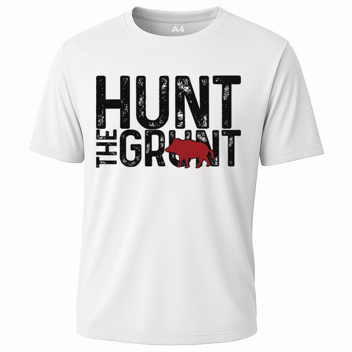 Boar Hog Pig Hunting Hunt The Grunt Funny Hog Hunter Cooling Performance Crew T-Shirt