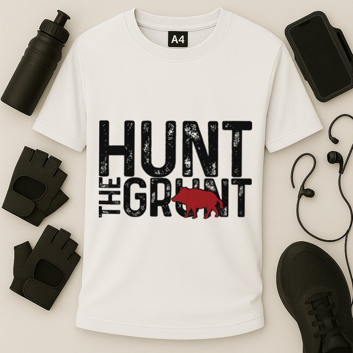 Boar Hog Pig Hunting Hunt The Grunt Funny Hog Hunter Cooling Performance Crew T-Shirt