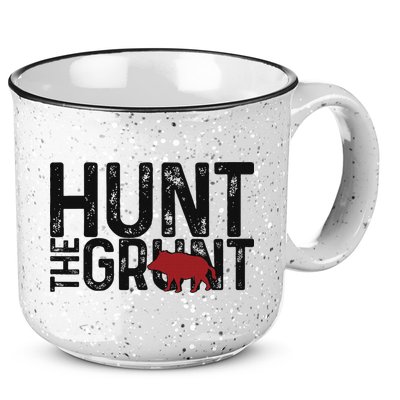 Boar Hog Pig Hunting Hunt The Grunt Funny Hog Hunter 15oz Campfire Ceramic Mug
