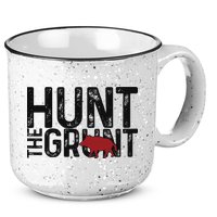 Boar Hog Pig Hunting Hunt The Grunt Funny Hog Hunter 15oz Campfire Ceramic Mug