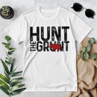 Boar Hog Pig Hunting Hunt The Grunt Funny Hog Hunter Premium T-Shirt