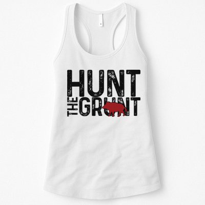 Boar Hog Pig Hunting Hunt The Grunt Funny Hog Hunter Womens Tank Top